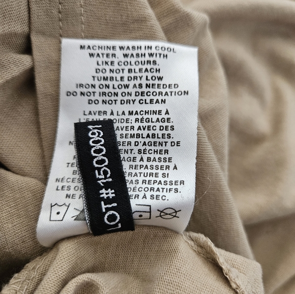 Nevada Tee shirt T-shirt a state of living crafted garments beige top mens large - Picture 8 of 9